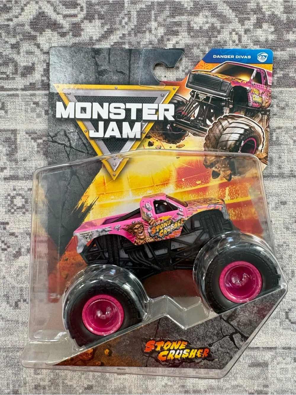 Stone Crusher Kids Monster Jam Truck Toy - Pink